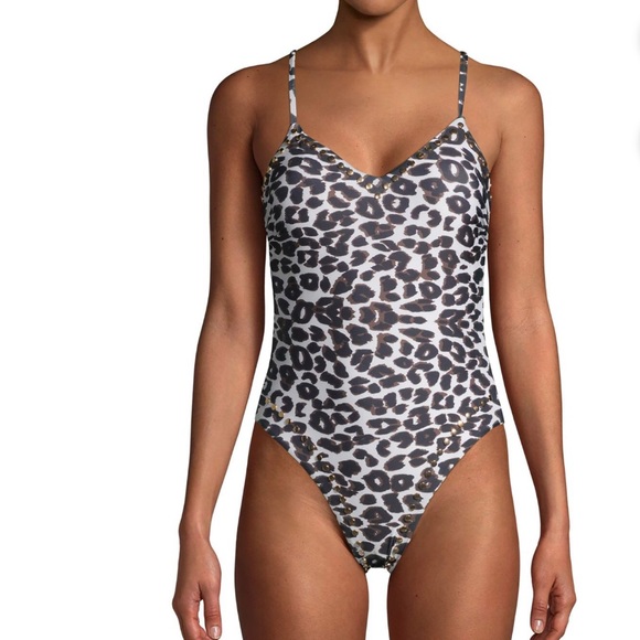 JUICY COUTURE Nailhead Animal Print one piece swimsuit - Picture 10 of 15